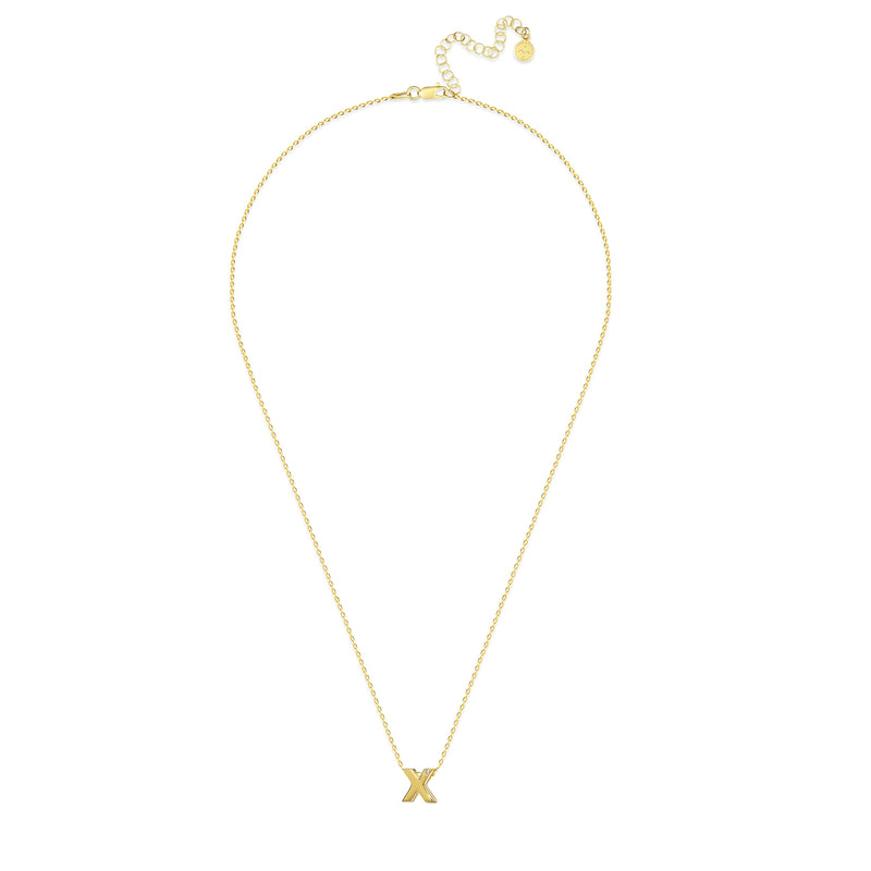 Mosuo Jewellery Diamant Buchstaben Halskette “X”- Vermeil Im Verkauf