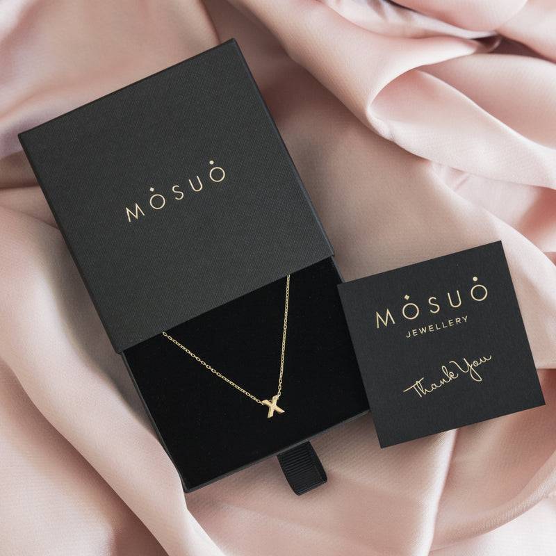 Mosuo Jewellery Diamant Buchstaben Halskette “X”- Vermeil Im Verkauf