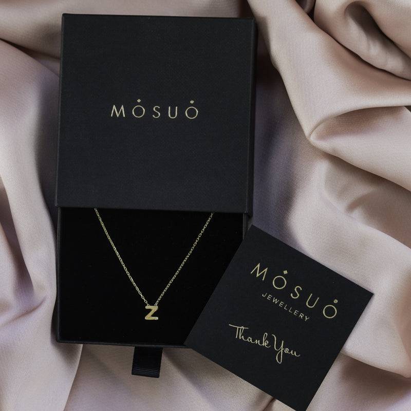 Mosuo Jewellery Diamant Buchstaben Halskette “Z”- Vermeil 50% Rabatt für begrenzte Zeit