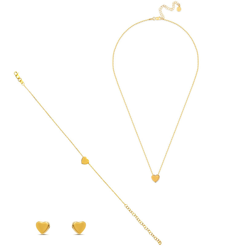 Mosuo Jewellery Herz Gold Schmuck Set - Vermeil Rabatte dieses Monats