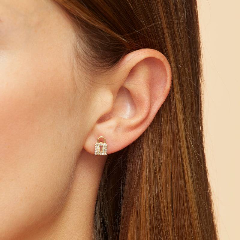 Mosuo Jewellery Schloss und Schlüssel Diamant Ohrstecker 2025