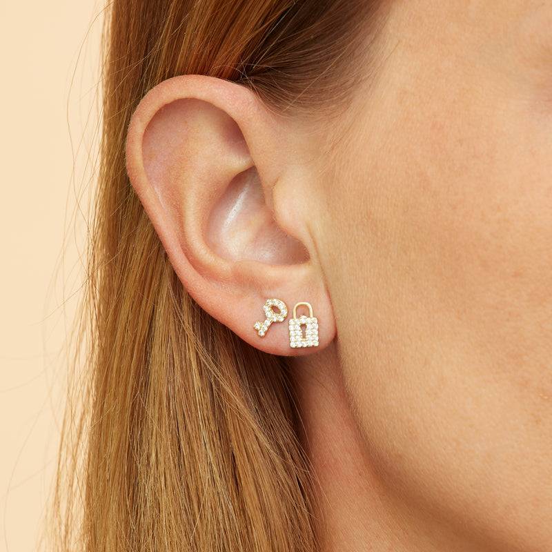 Mosuo Jewellery Schloss und Schlüssel Diamant Ohrstecker 2025