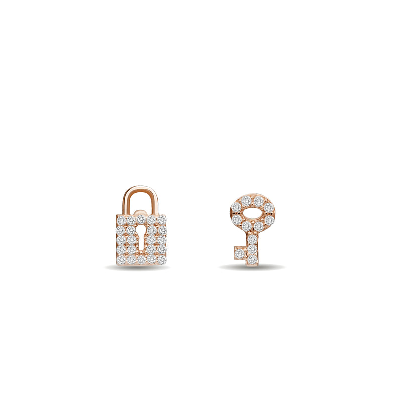 Mosuo Jewellery Schloss und Schlüssel Diamant Ohrstecker 2025