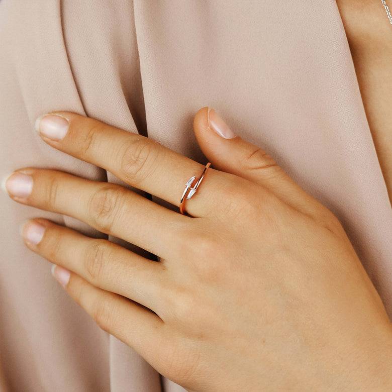 Nana Kay Curvey Glam Ring effilé Rosé Weihnachtsangebot