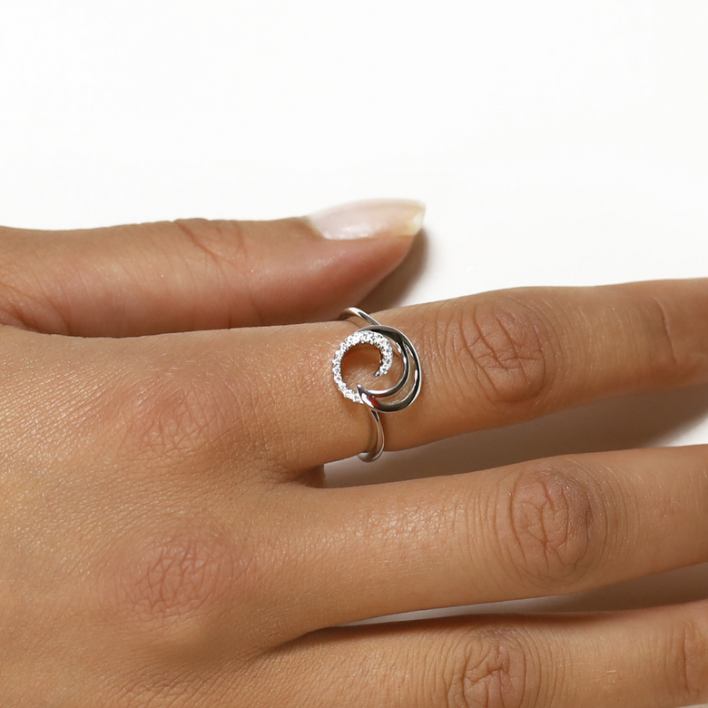 Nana Kay Swinging Silver Ring Waves Discount Store für neue Produkte