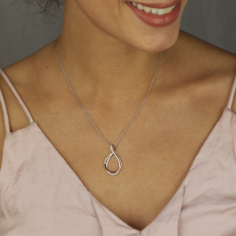 Nana Kay Swinging Silver Halskette Eternity Kauf eins, bekomm eins gratis