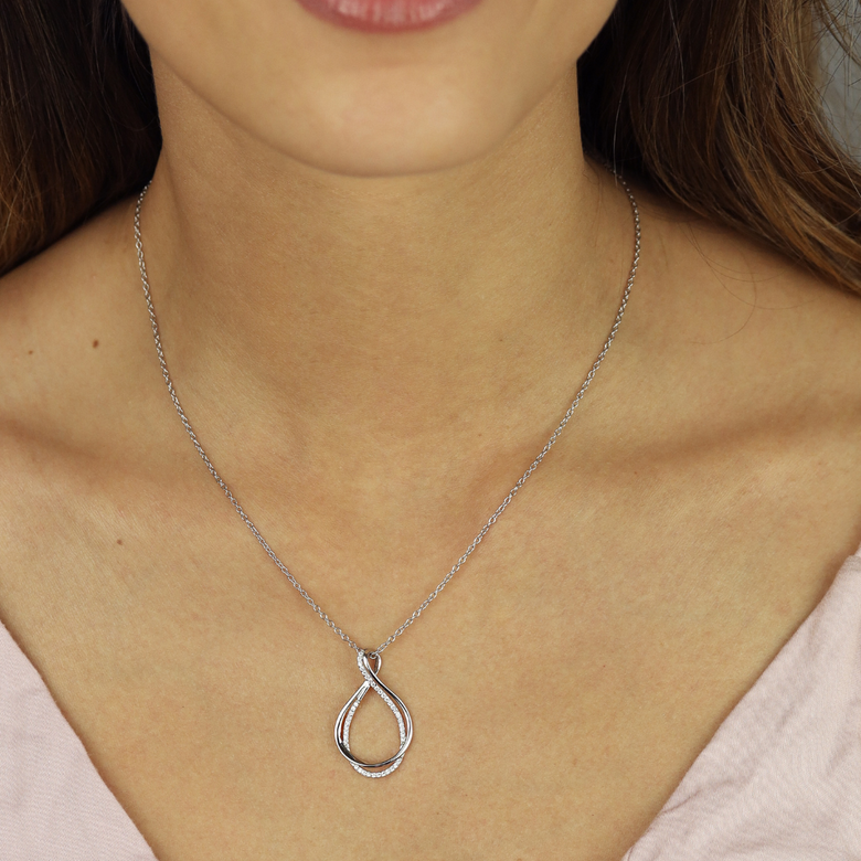 Nana Kay Swinging Silver Halskette Eternity Kauf eins, bekomm eins gratis