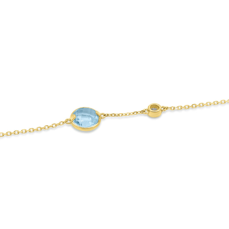 Nana Kay Echtgold Armband Aquamarine Discount Store für neue Produkte
