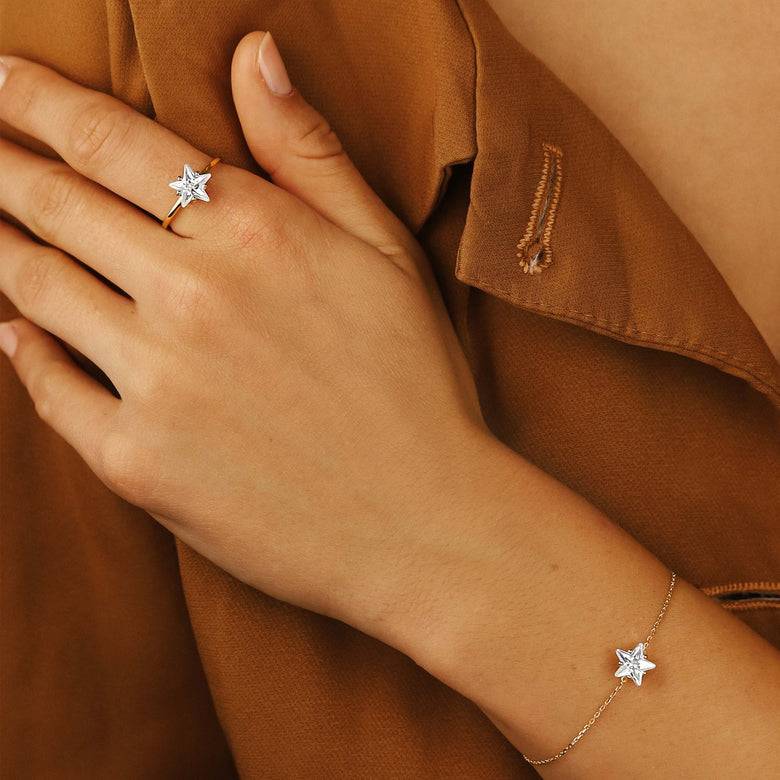 Nana Kay Echtgold Ring Stellaire Kostenloser Versand