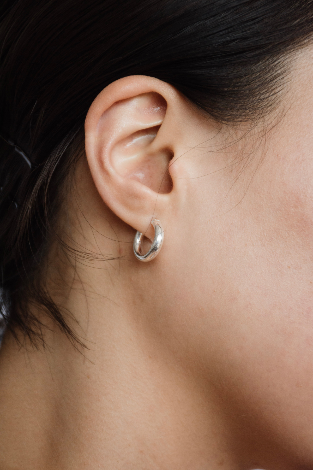 Nina Kastens Essential White Gold Hoops Small Günstiger Verkauf