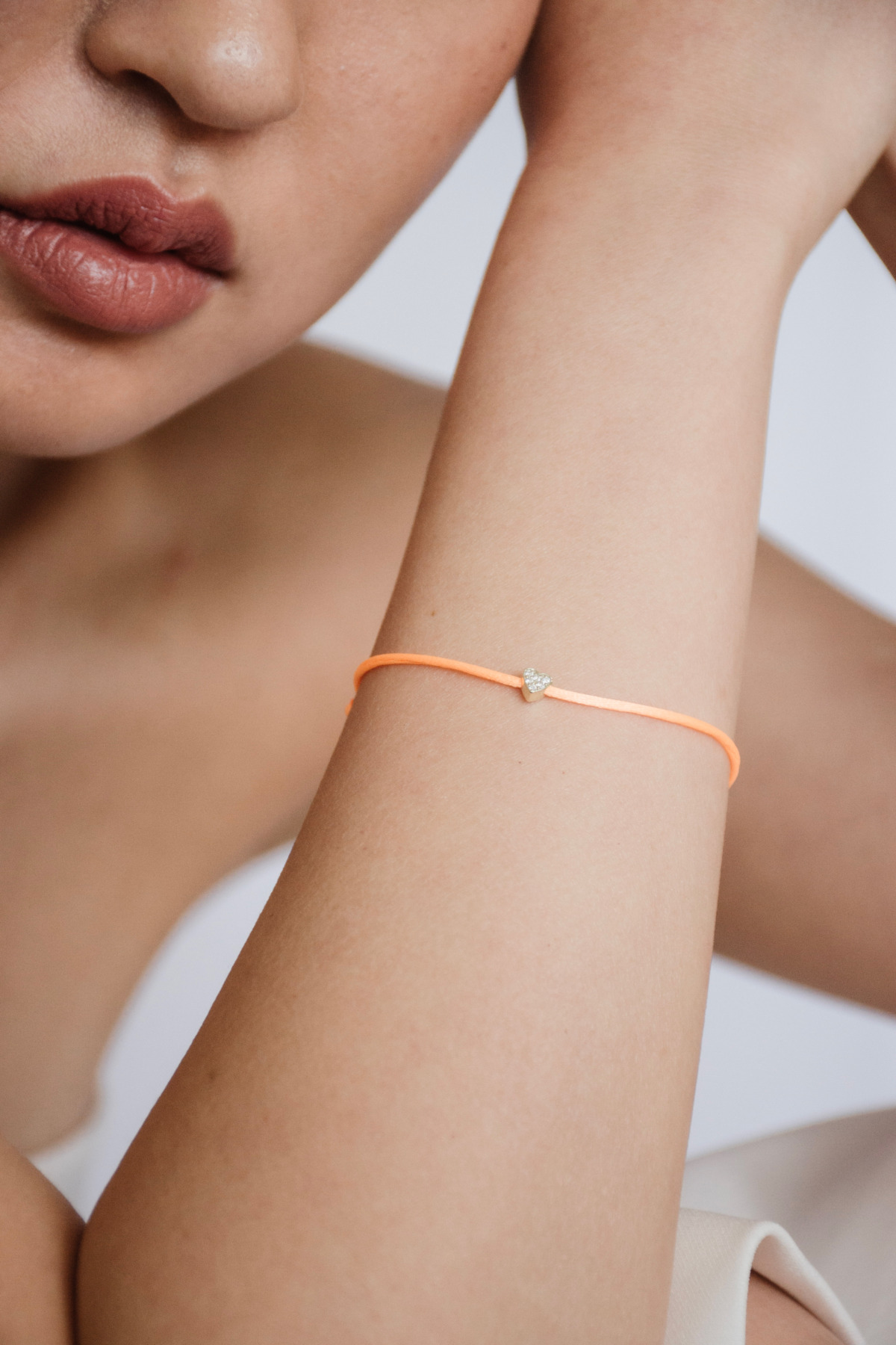 Nina Kastens Diamond Heart Bracelet Orange Rabatt