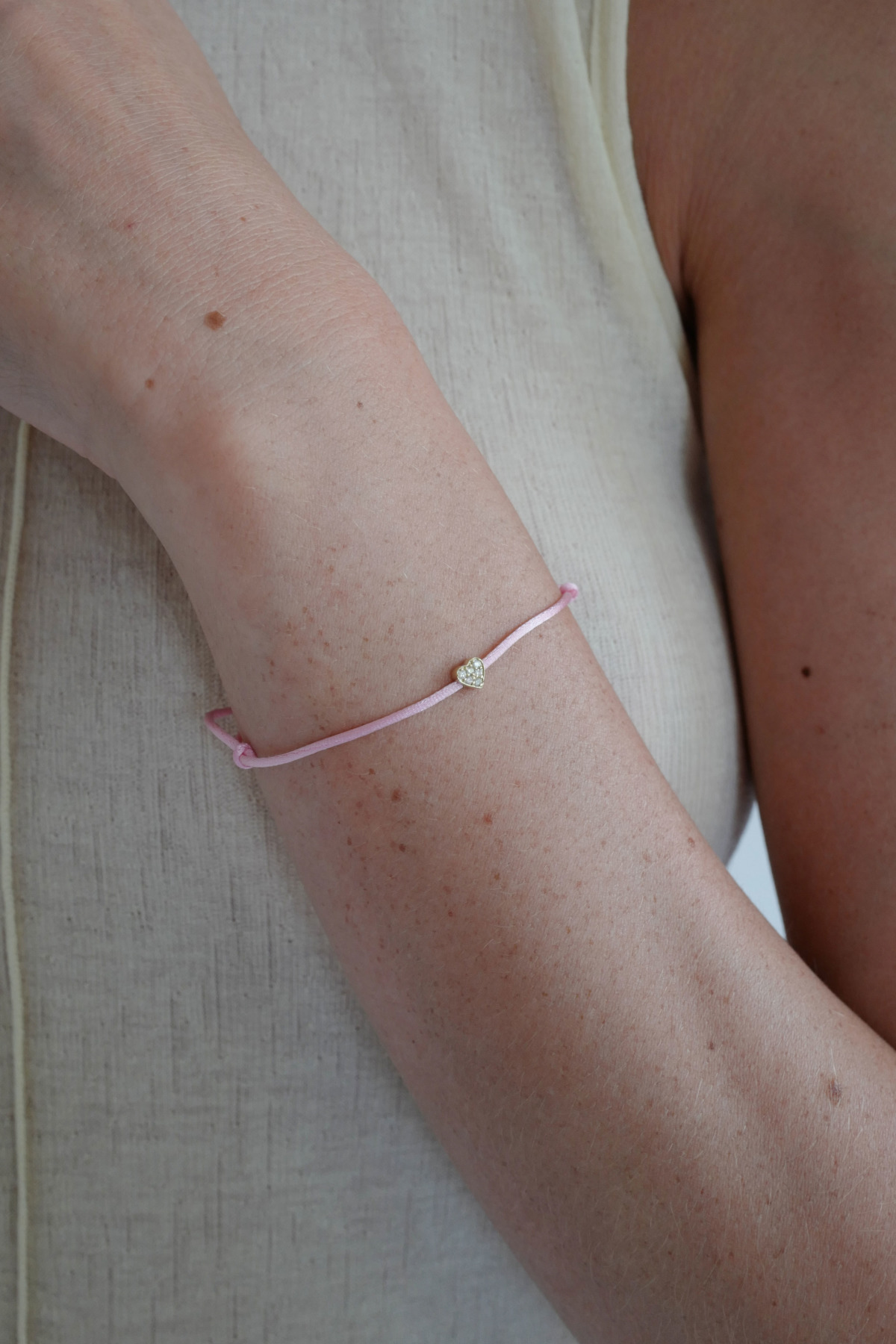 Nina Kastens Diamond Heart Bracelet Pink Versandkostenfrei