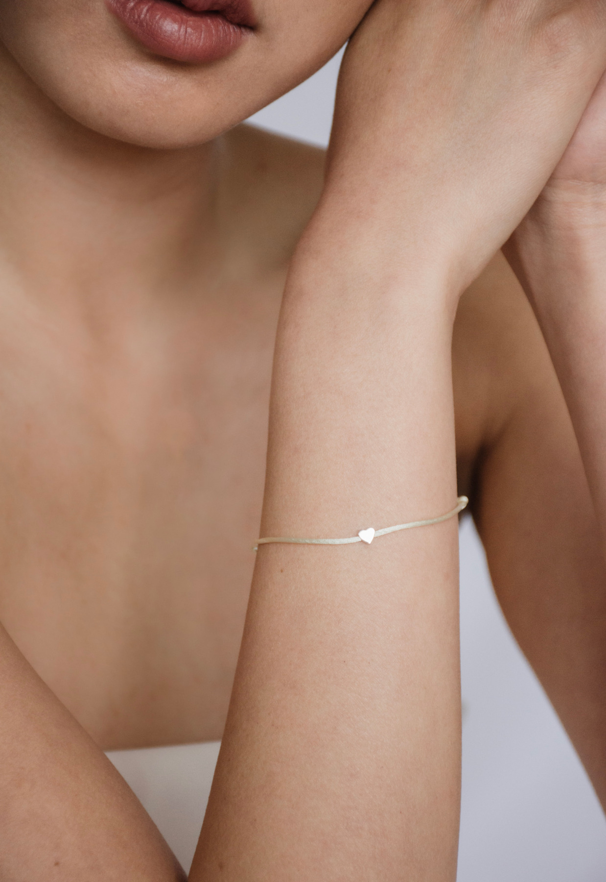 Nina Kastens Heart Bracelet White WG Begrenztes Angebot