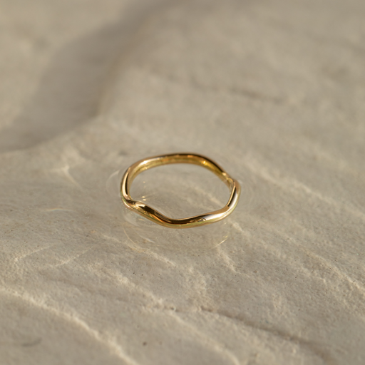 Paul Hewitt Waves Mono Ring Gold Lagerräumung