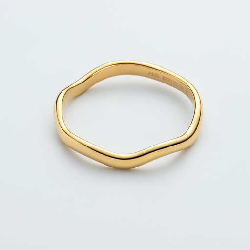 Paul Hewitt Waves Mono Ring Gold Lagerräumung