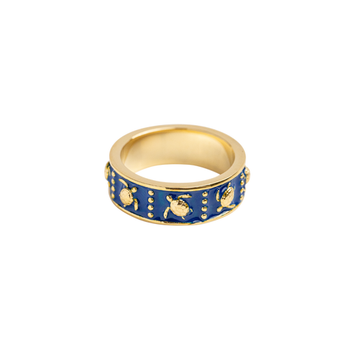 Paul Hewitt Turtle Enamel Ring Gold Große Rabatte