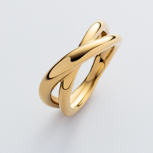 Paul Hewitt Waves Twisted Ring Gold Kauf eins, bekomm eins gratis