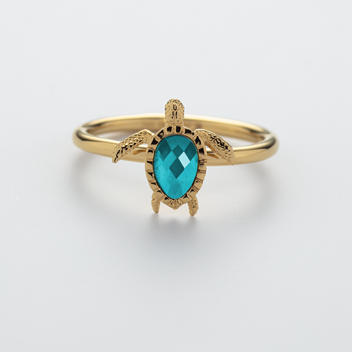 Paul Hewitt Turtle Ring Aquamarine Gold Tägliche Deals