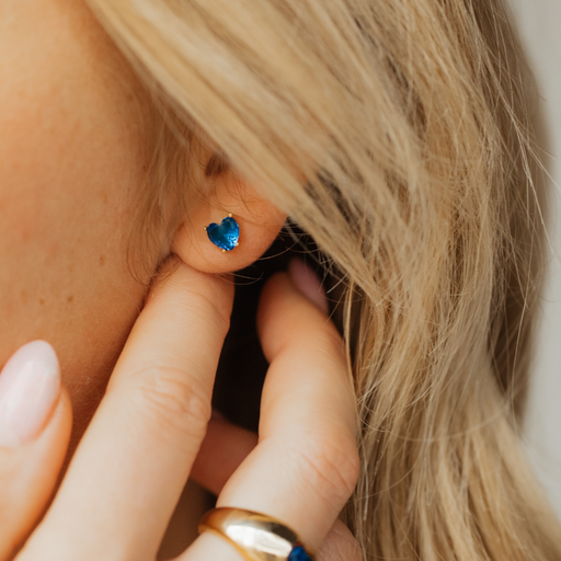 Paul Hewitt Blue Heart Ohrring Gold Neueste Stile