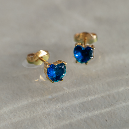 Paul Hewitt Blue Heart Ohrring Gold Neueste Stile