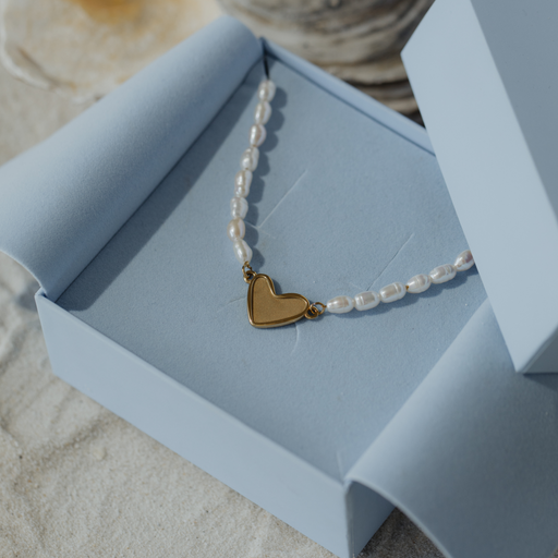 Paul Hewitt Engravable Heart Pearl Armkette Gold Riesige Rabatte