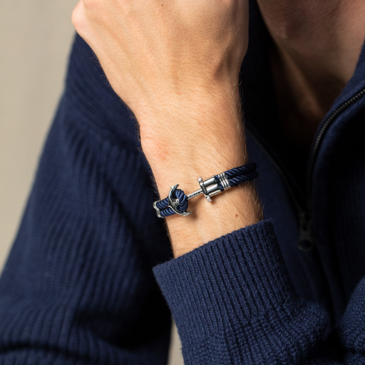 Paul Hewitt PHREP Armband Silber Marineblau Speichern exportieren