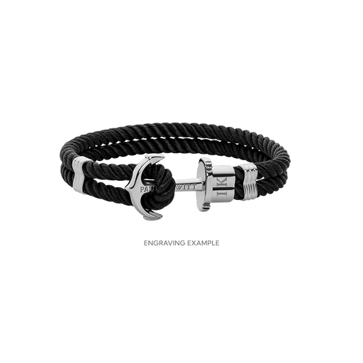 Paul Hewitt PHREP Armband Silber Schwarz Outlet