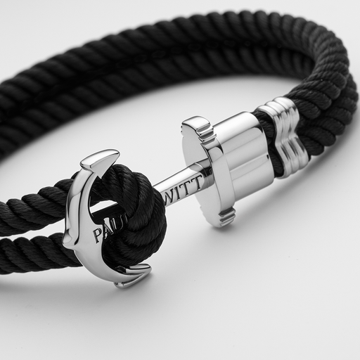 Paul Hewitt PHREP Armband Silber Schwarz Outlet