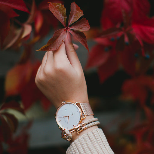Paul Hewitt Ankerarmband Phrep Roségold Leder Hazelnut Fabrik Onlineshop