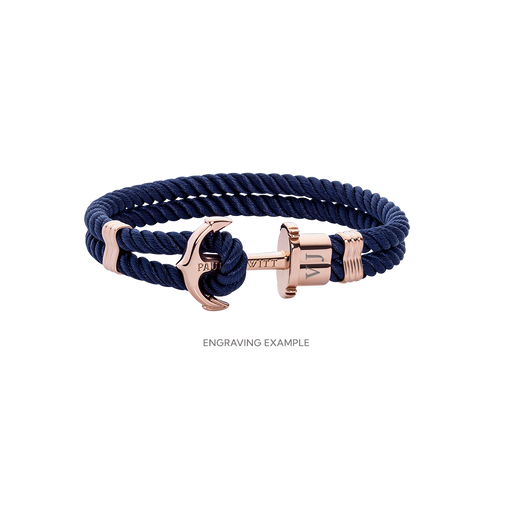 Paul Hewitt PHREP Armband Roségold Marineblau Begrenztes Angebot