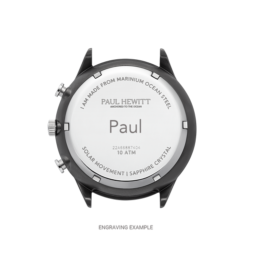 Paul Hewitt Chrono Uhr Gun Metal Weiß Zeitlich begrenztes Angebot