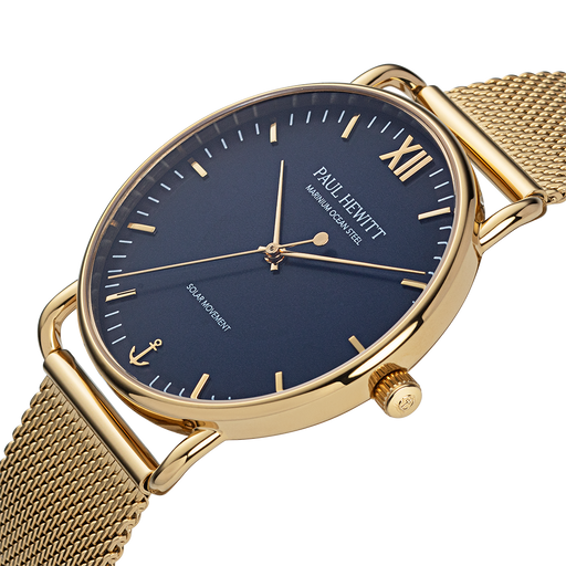 Paul Hewitt Sailor 39 mm Uhr Gold Blau Neuheiten