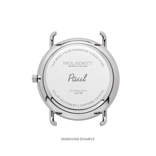 Paul Hewitt Sailor 39 mm Uhr Silber Blau Kauf eins, bekomm eins gratis