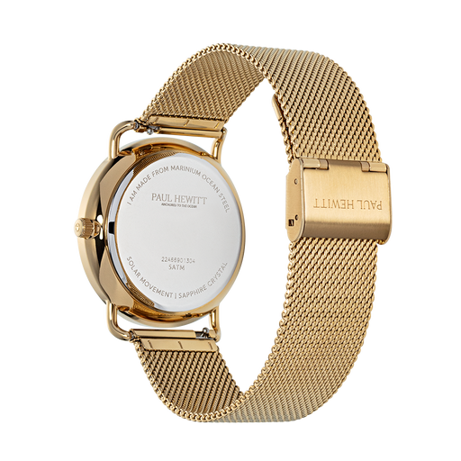 Paul Hewitt Sailor 39 mm Uhr Gold Weiß Riesige Ersparnisse