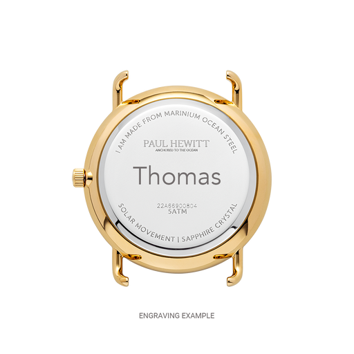 Paul Hewitt Sailor 39 mm Uhr Gold Weiß Riesige Ersparnisse