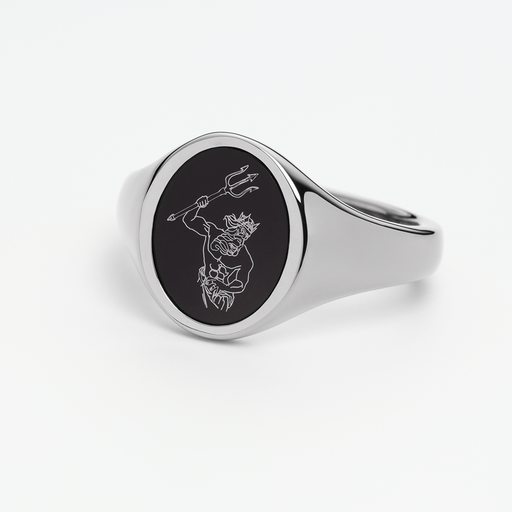 Paul Hewitt Men's Poseidon Ring Silber Kostenlose Rückgabe