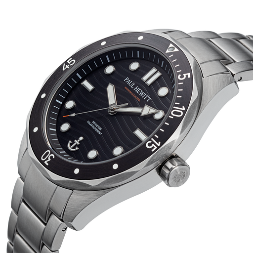 Paul Hewitt Ocean Diver Uhr Silber Schwarz Letzte 3 Tage