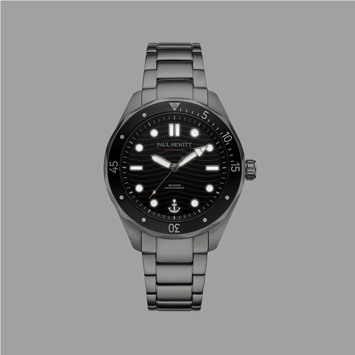 Paul Hewitt Ocean Diver Uhr Silber Schwarz Letzte 3 Tage