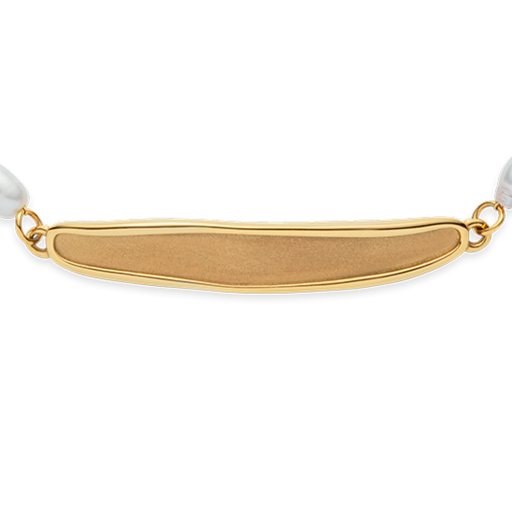 Paul Hewitt Engravable Plate Pearl Armkette Gold Nur für heute