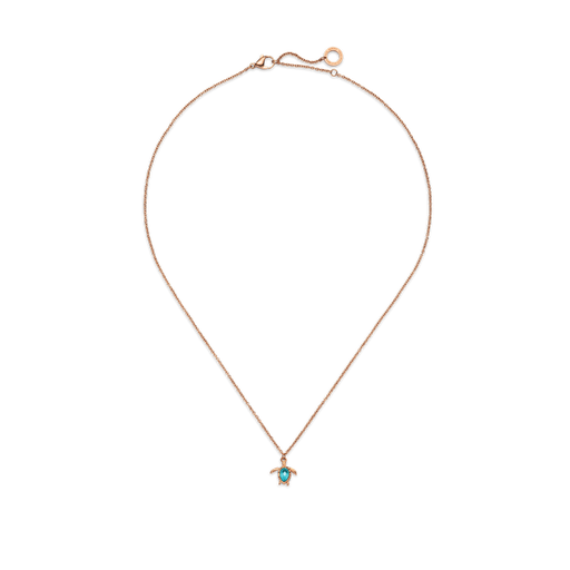 Paul Hewitt Turtle Mono Halskette Aquamarine Roségold 50% Rabatt mit kostenlosem Versand