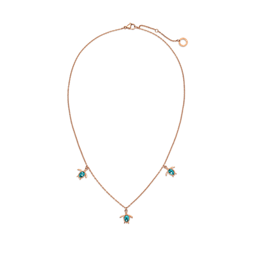 Paul Hewitt Turtle Halskette Aquamarine Roségold Speichern exportieren