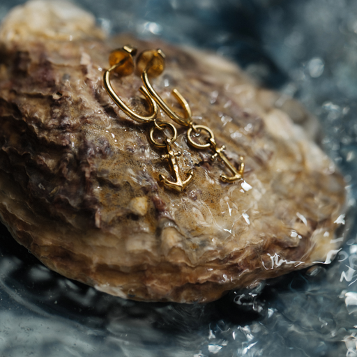 Paul Hewitt The Anchor II Hoops Ohrring Gold Verkauf