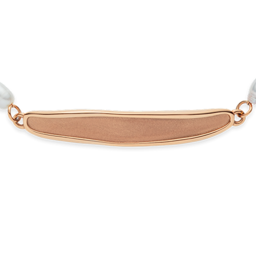 Paul Hewitt Engravable Plate Pearl Armkette Roségold Rabatt