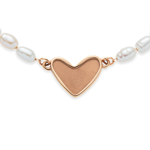 Paul Hewitt Engravable Heart Pearl Armkette Roségold Versandkostenfrei