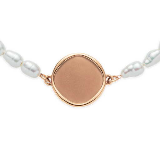 Paul Hewitt Engravable Coin Pearl Armkette Roségold Flash Sale