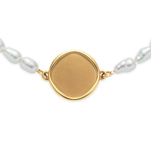 Paul Hewitt Engravable Coin Pearl Armkette Gold Begrenztes Angebot