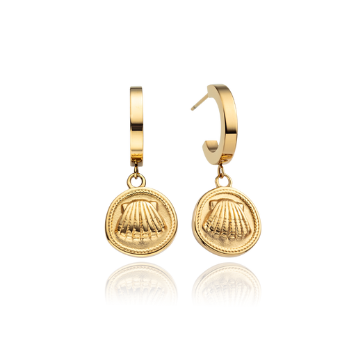 Paul Hewitt Scallop Coin Ohrring Gold Cyber Monday