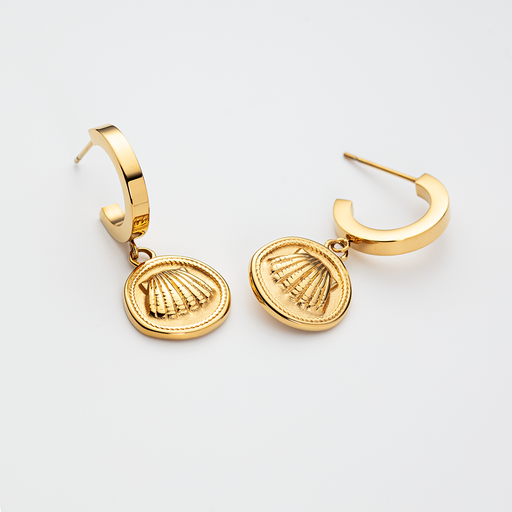 Paul Hewitt Scallop Coin Ohrring Gold Cyber Monday