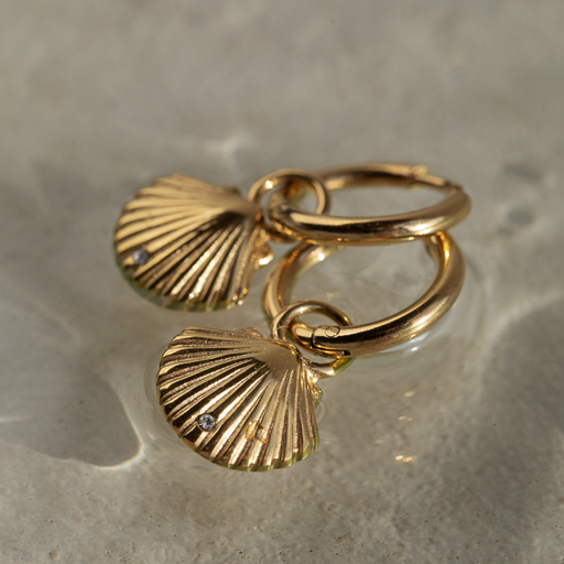 Paul Hewitt Scallop Ohrring Gold Weihnachtsangebot