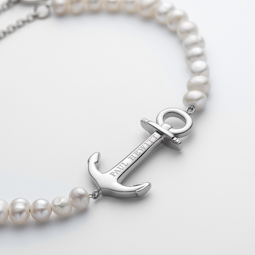 Paul Hewitt The Anchor Beads Armkette Silber Pearl Nur für heute